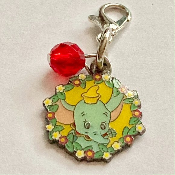 Vintage Disney Dumbo Elephant Charm Disneyana Disneyland Zipper Pull Purse Charm - Picture 2 of 7